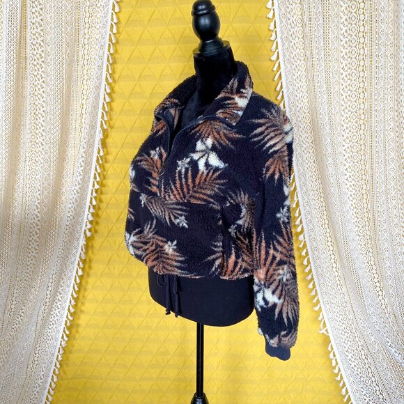 Billabong Size M Time Off Fleece Half Zip Pullover Sherpa Jacket Gorpcore - Picture 5 of 8